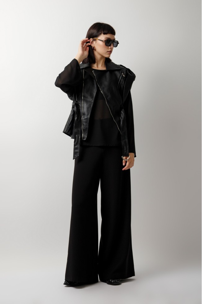 LONG SLEEVE SEE-THROUGH BLOUSE