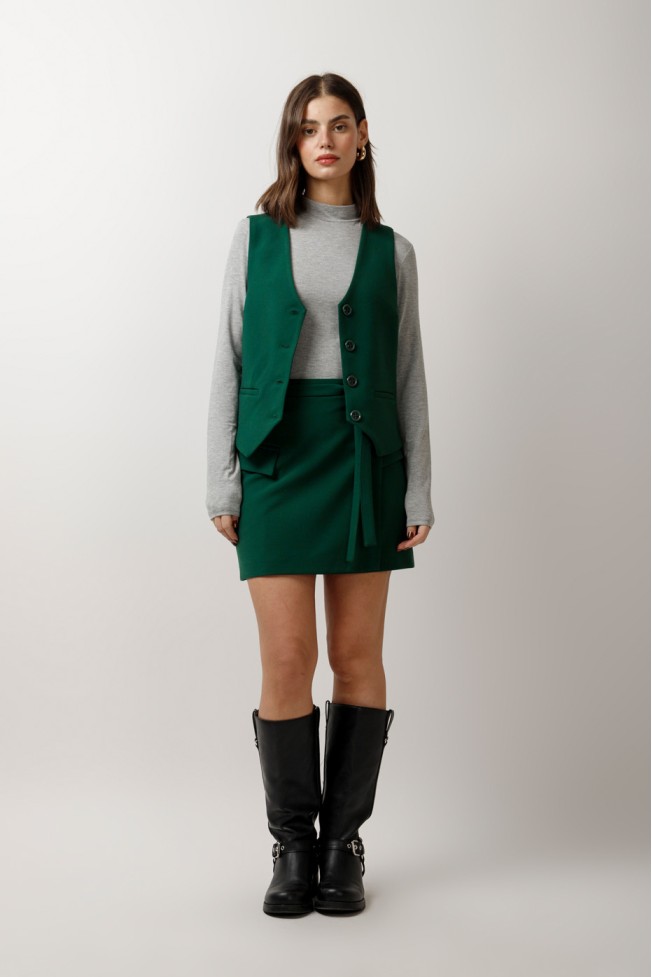 BAMBOO LONG SLEEVE HALTER BLOUSE
