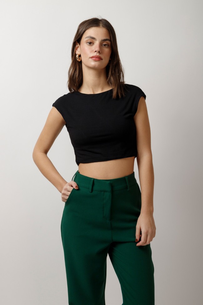 ΜΠΛΟΥΖΑ CROP ΚΟΝΤΟΜΑΝΙΚΗ BAΜBOO