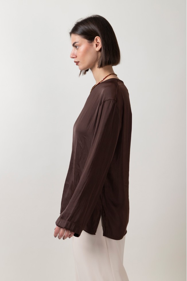 LONG SLEEVE BLOUSE WITH BUTTON