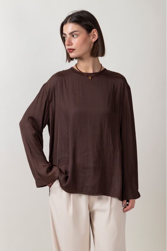 LONG SLEEVE BLOUSE WITH BUTTON