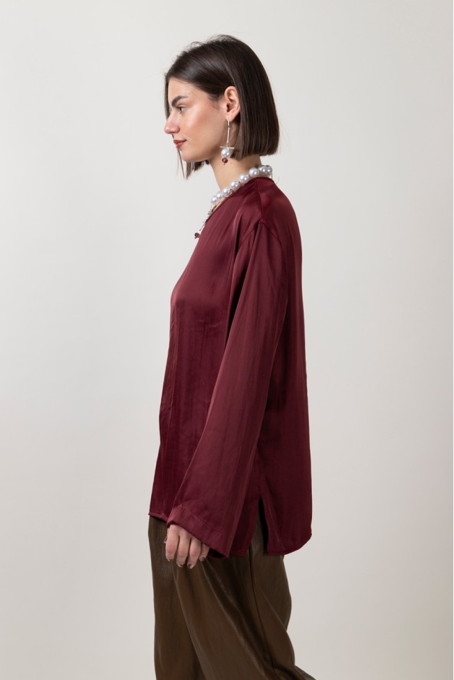 LONG SLEEVE BLOUSE WITH BUTTON
