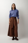 WIDE ZIP PANTS WITH BELT