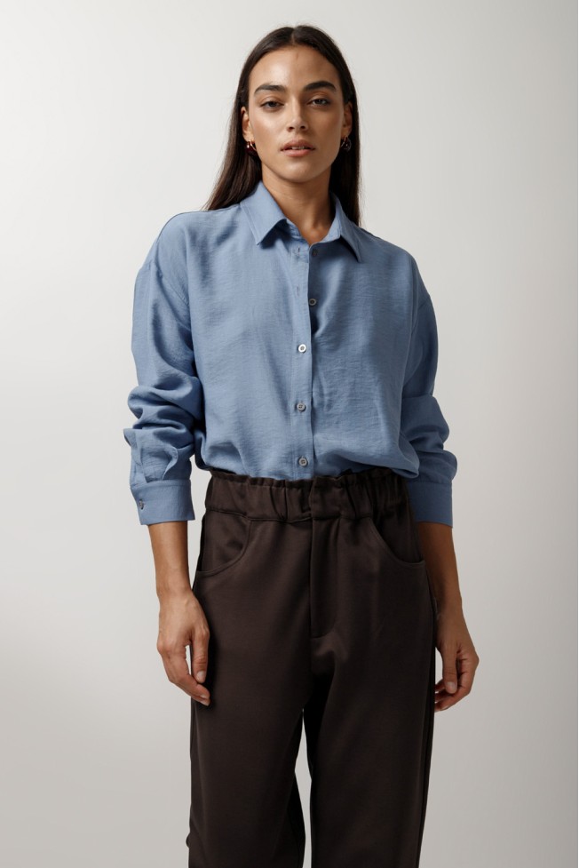 CROP PANTS WITH ELASTIC WAIST