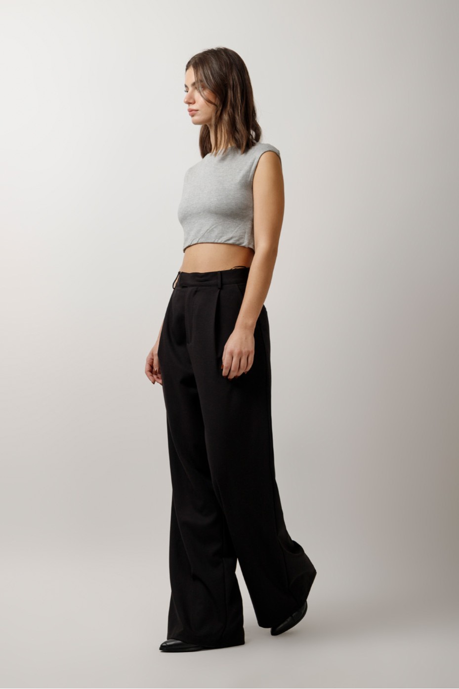 HIGH WAISTED PANTS WITH PLEATS