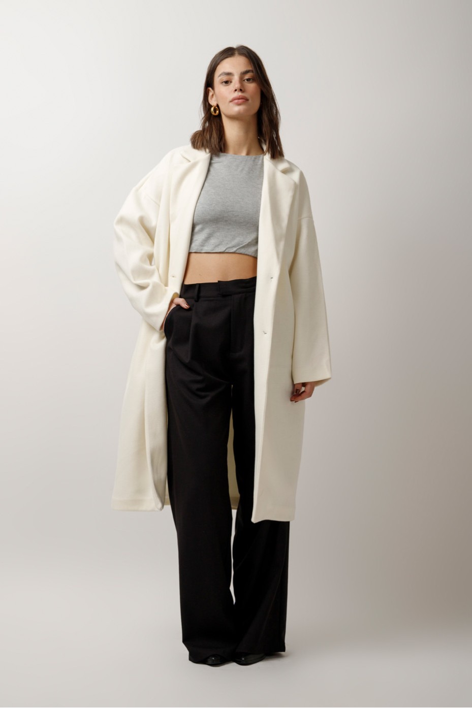 HIGH WAISTED PANTS WITH PLEATS