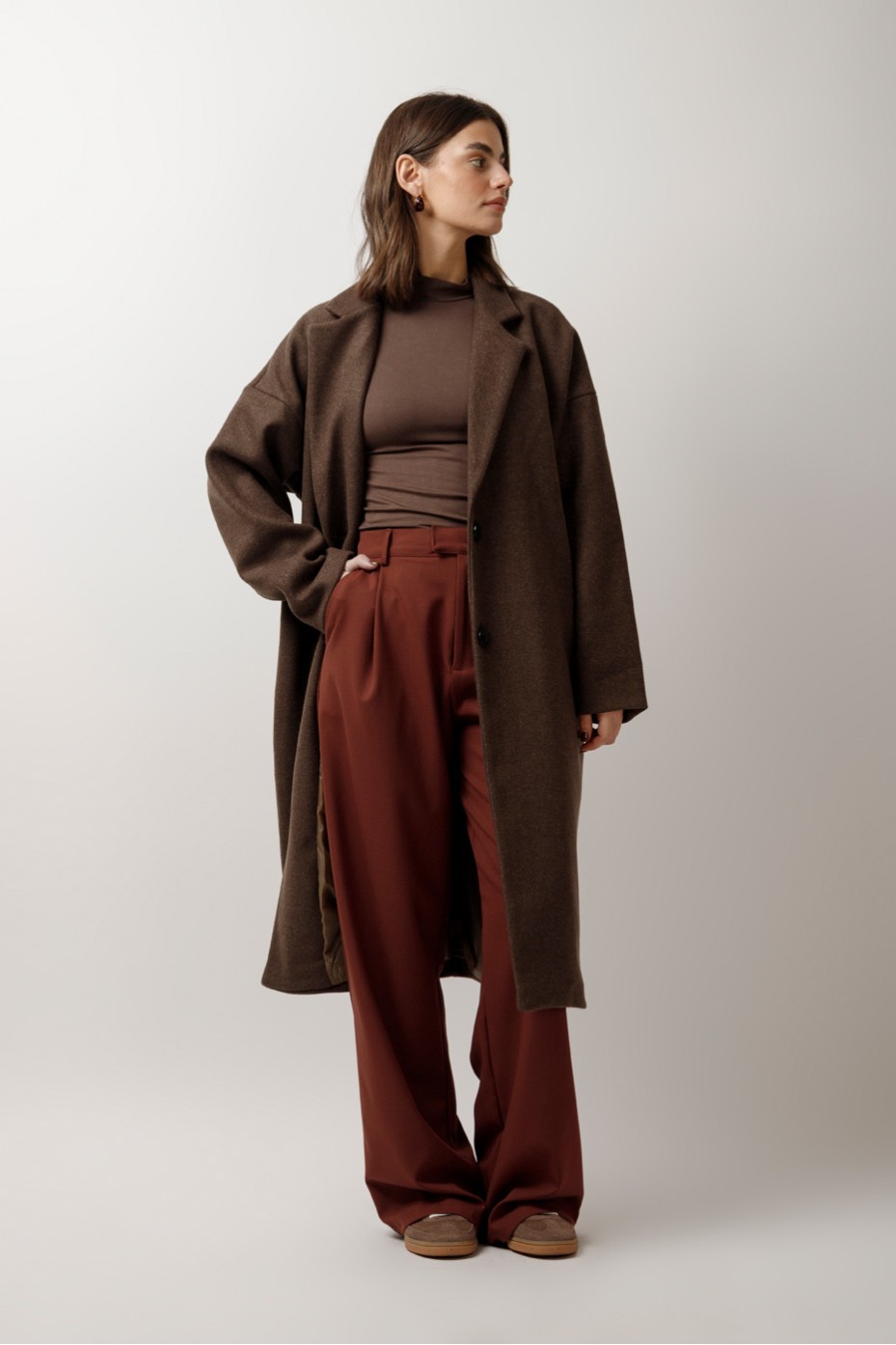 HIGH WAISTED PANTS WITH PLEATS