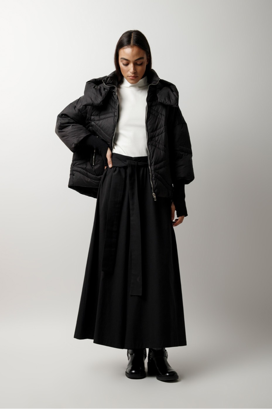 ZIP PANTS WITH BELT