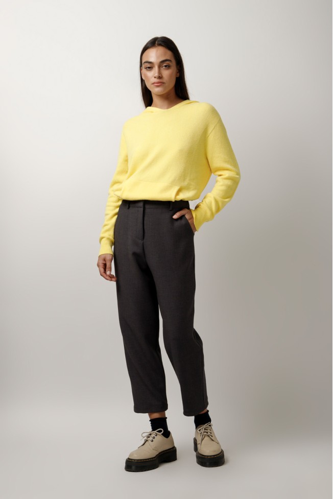 CROP PANTS WITH ELASTIC