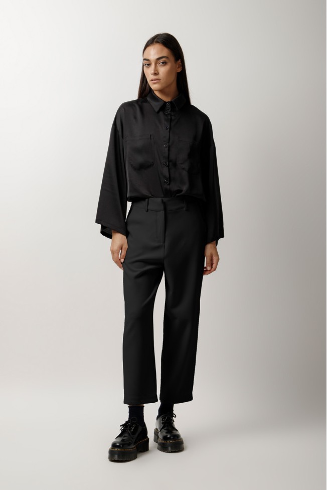 CROP PANTS WITH ELASTIC