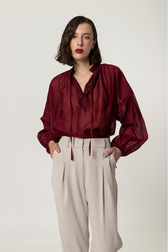 CROP PANTS WITH PLEATS