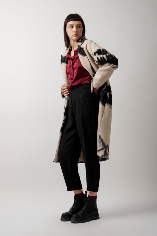 CROP PANTS WITH PLEATS