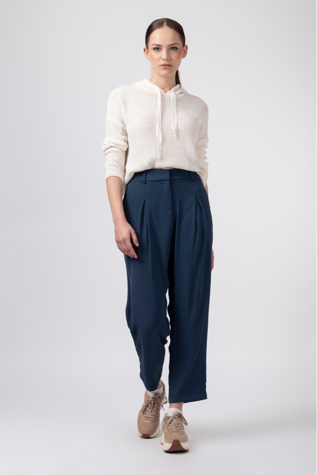 CROP PANTS WITH PLEATS