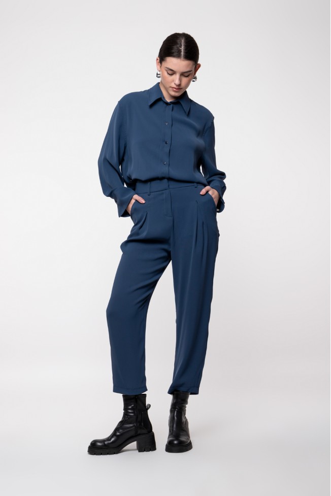 CROP PANTS WITH PLEATS