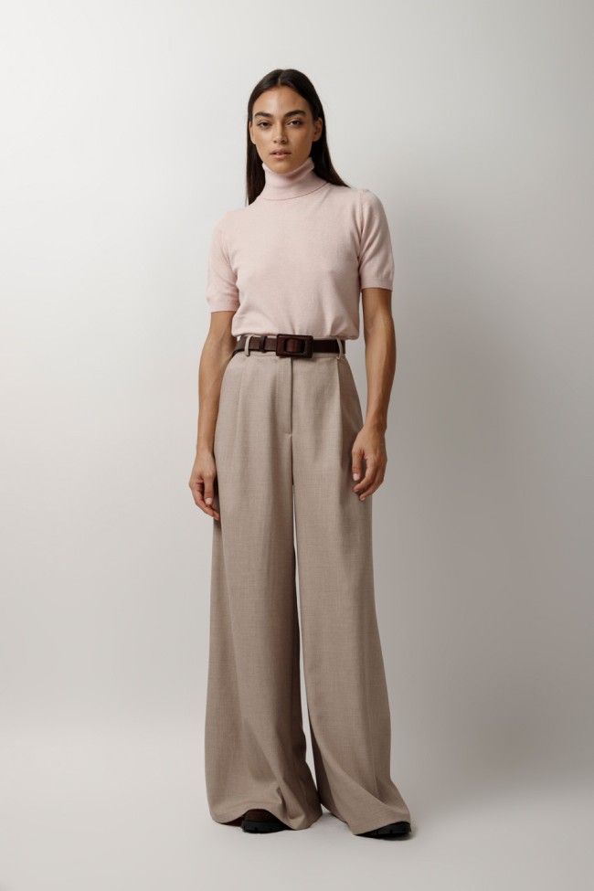 WIDE LEG PANTS WITH PLEATS