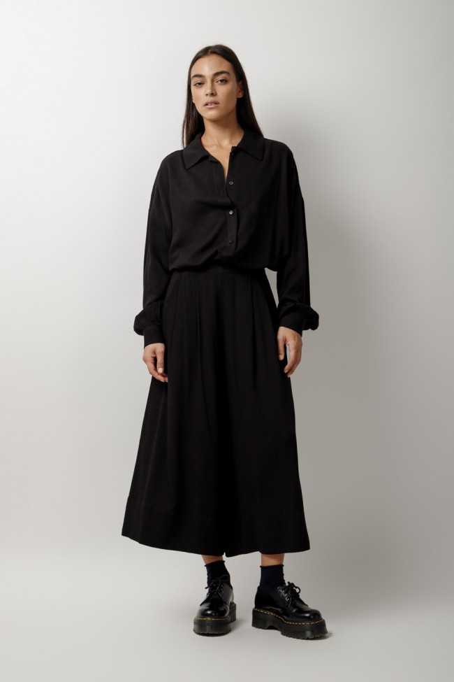 ZIP PANTS WITH LAPEL