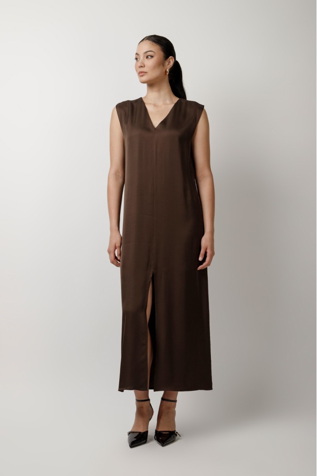 SLEEVELESS MAXI DRESS WITH CUTS