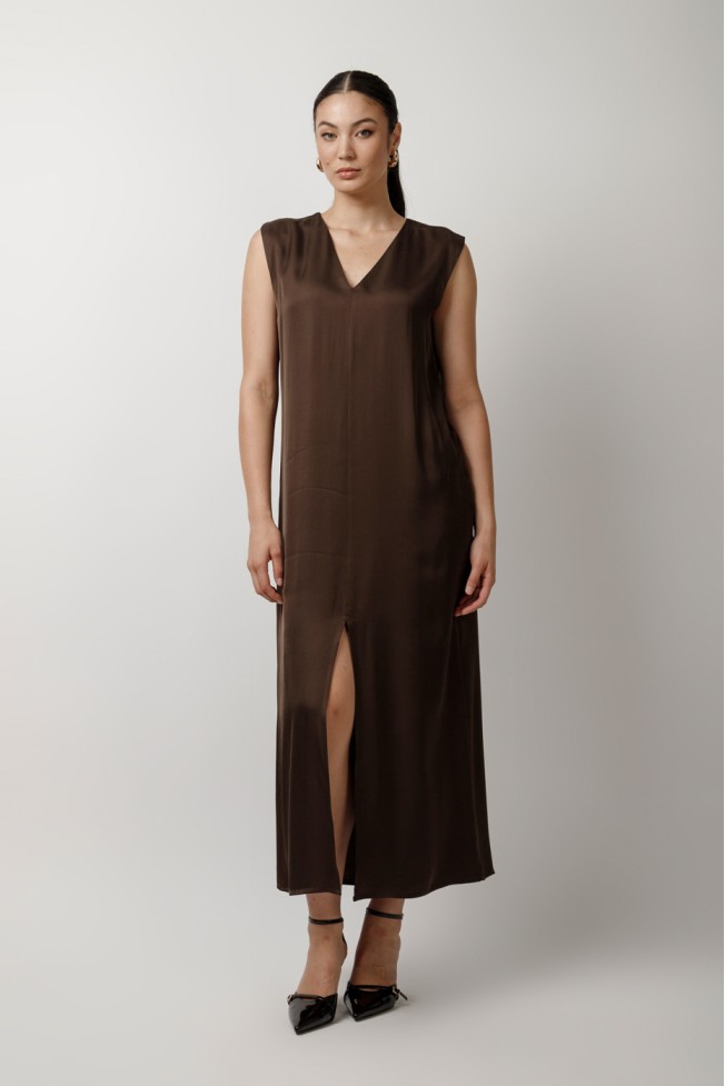 SLEEVELESS MAXI DRESS WITH CUTS
