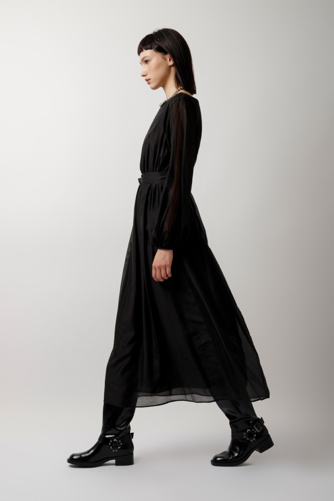 SEE-THROUGH LONG SLEEVE DRESS