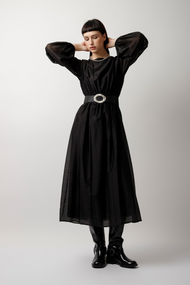 SEE-THROUGH LONG SLEEVE DRESS