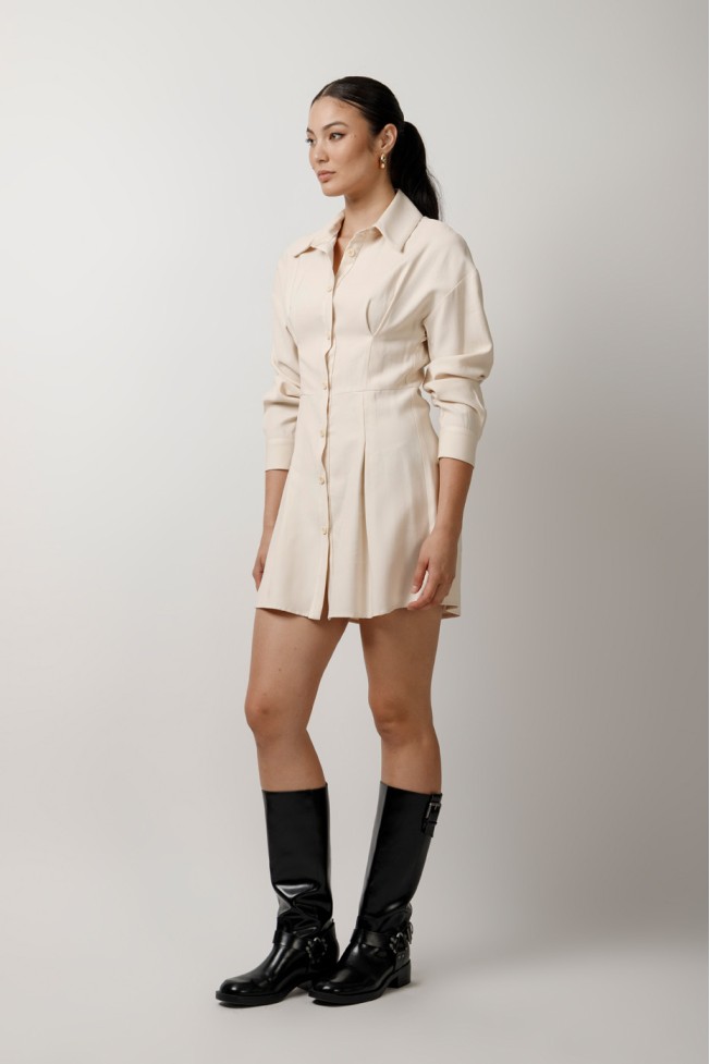 LONG SLEEVE MINI DRESS WITH BELT