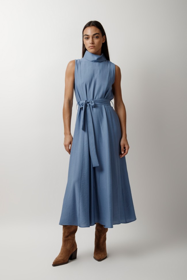 SLEEVELESS TURTLENECK DRESS
