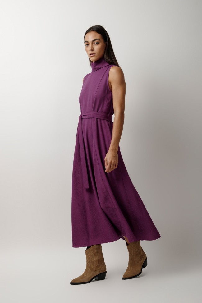 SLEEVELESS TURTLENECK DRESS