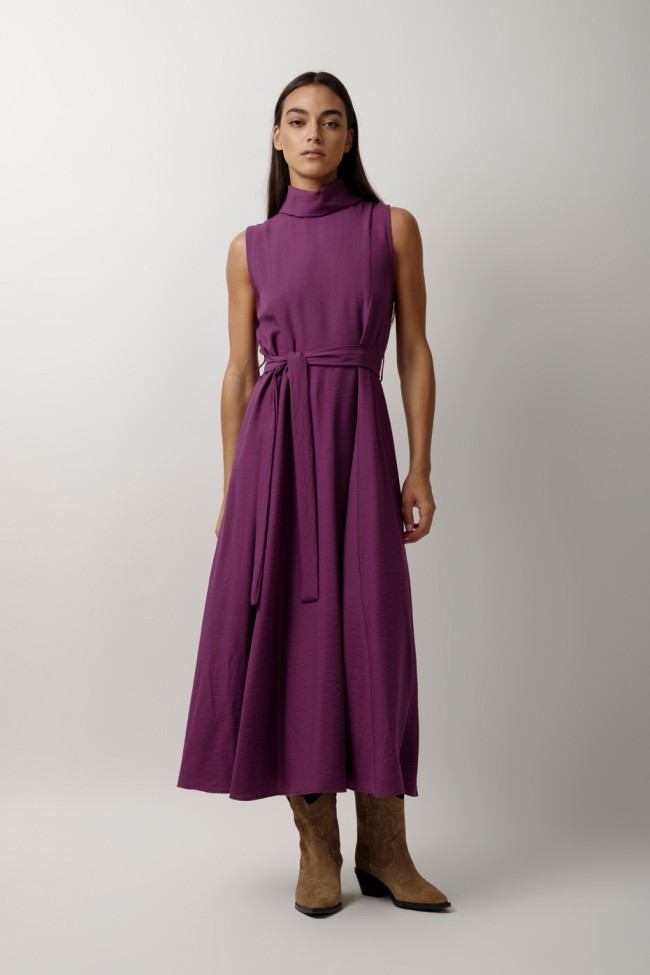 SLEEVELESS TURTLENECK DRESS