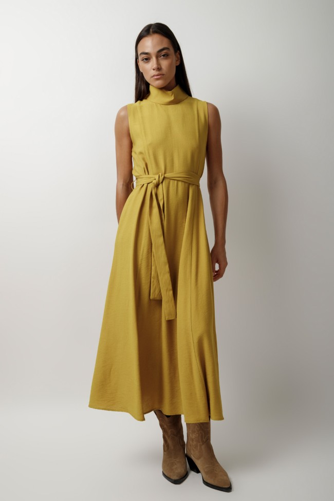 SLEEVELESS TURTLENECK DRESS