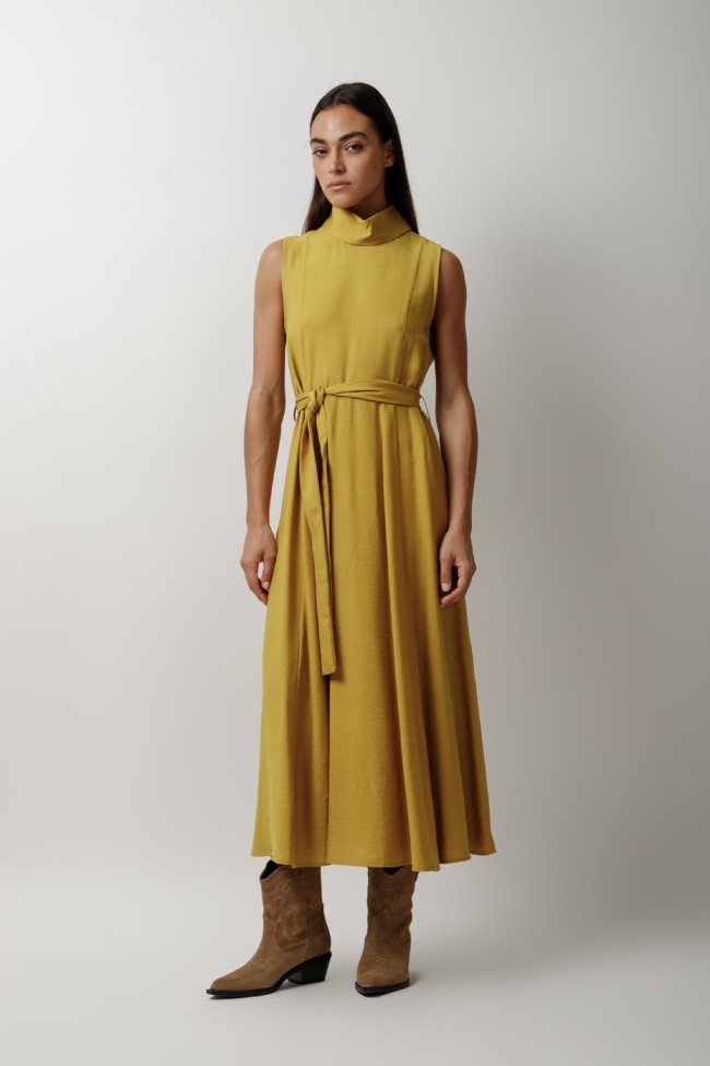 SLEEVELESS TURTLENECK DRESS