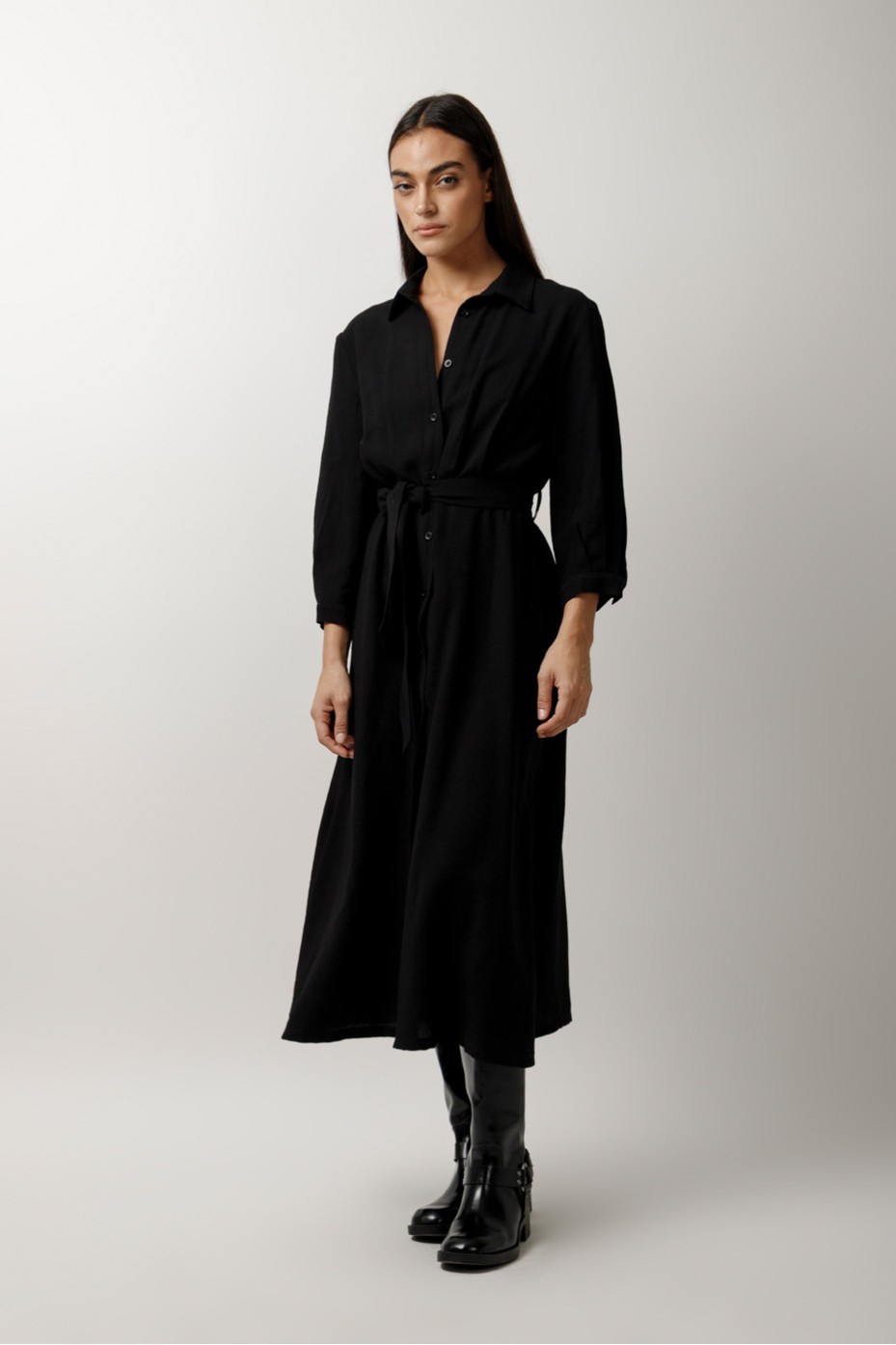 SKIRT DRESS WITH BELT