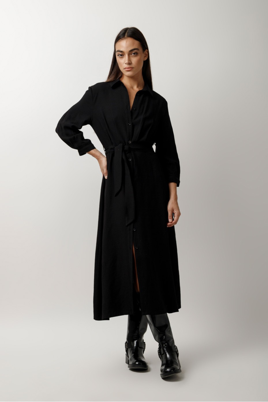 SKIRT DRESS WITH BELT