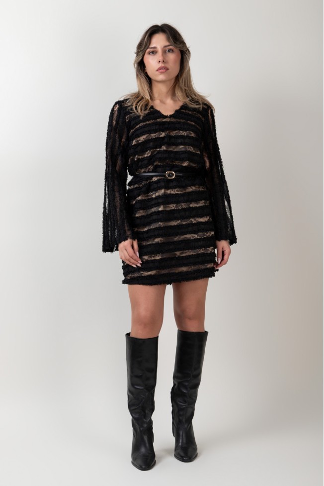 MINI DRESS WITH BELL SLEEVE