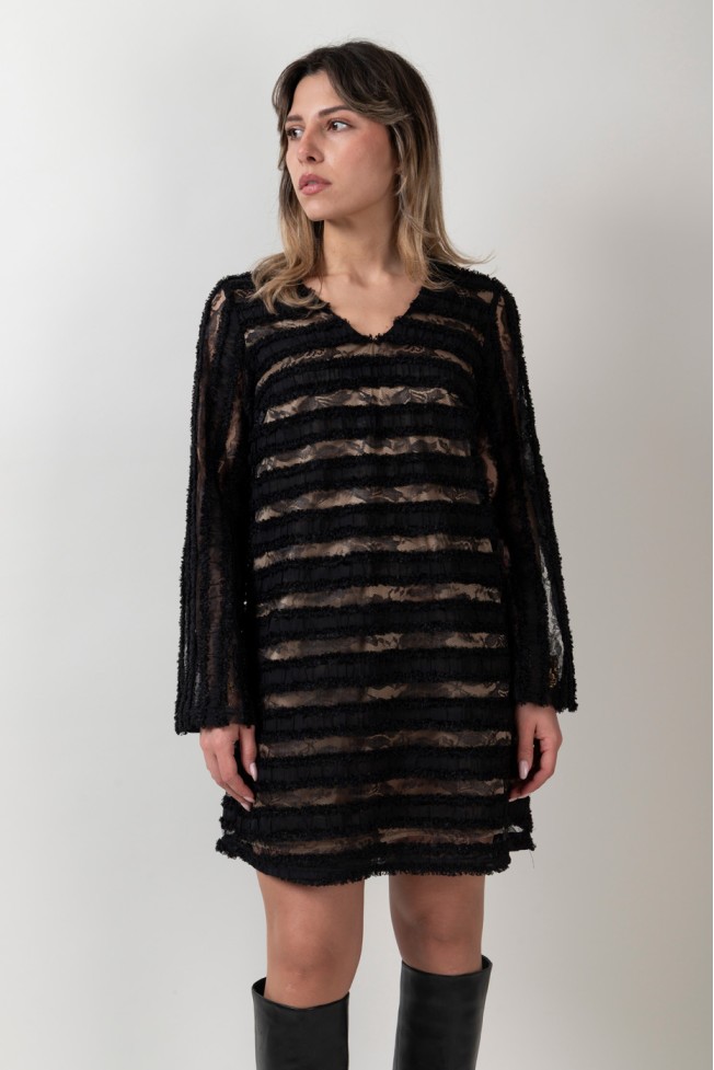 MINI DRESS WITH BELL SLEEVE