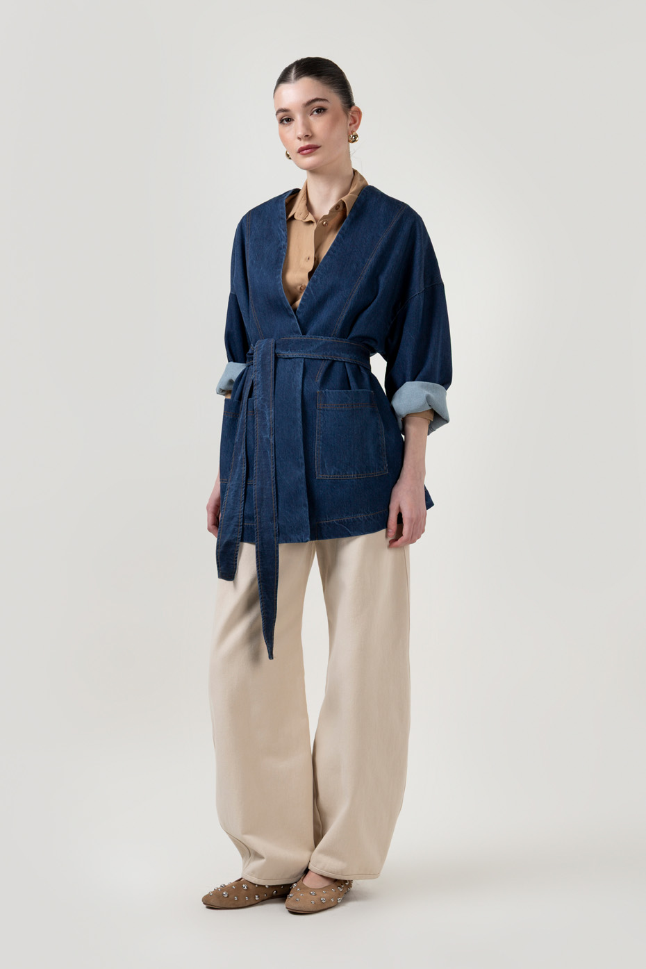 ΠΑΝΩΦΟΡΙ OVERSIZED ΤΖΙΝ ΜΕ ΚΟΥΜΠΙ