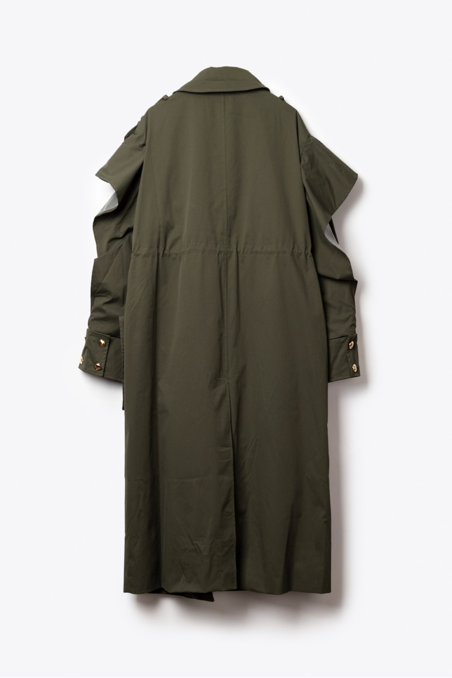 MAXI TRENCH COATS WITH EXTERNAL POCKETS