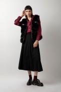 FUR VEST WITH GOLDEN DETAILS