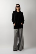 KNITTED HOODED SWEATSHIRT