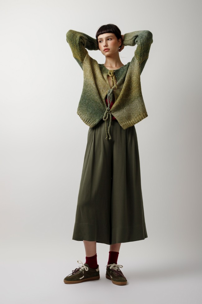 KNITTED CARDIGAN WITH TIE