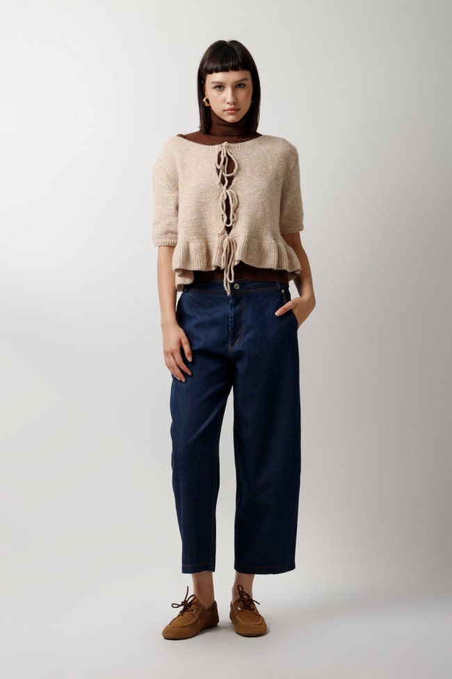 KNITTED CARDIGAN WITH TIE