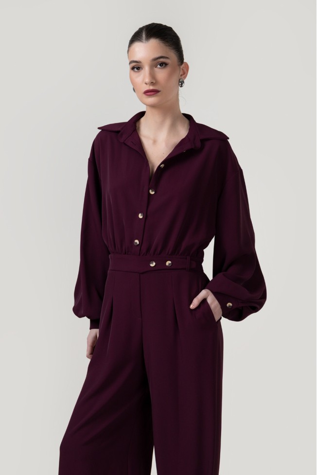 JUMPSUIT WITH COLLAR AND BUTTONS