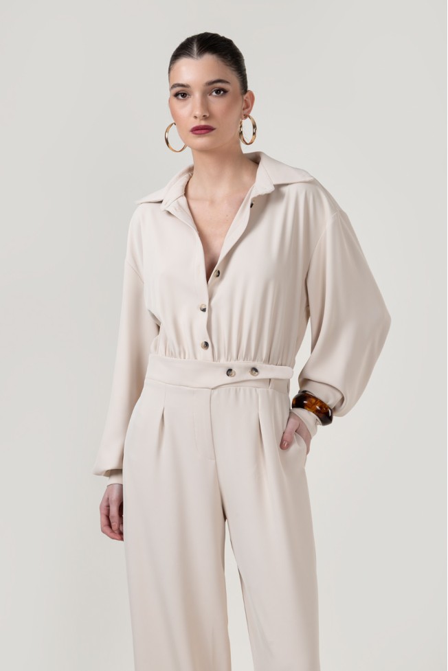 JUMPSUIT WITH COLLAR AND BUTTONS