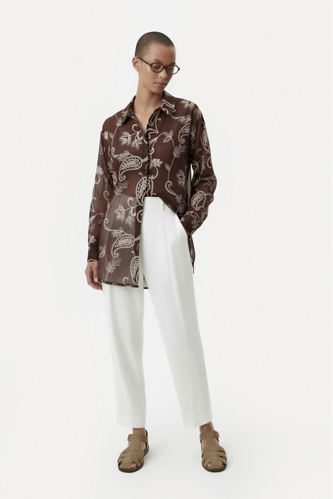 LONG SLEEVE SHIRT WITH EMBROIDERY