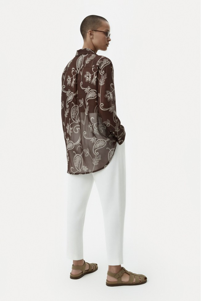 LONG SLEEVE SHIRT WITH EMBROIDERY