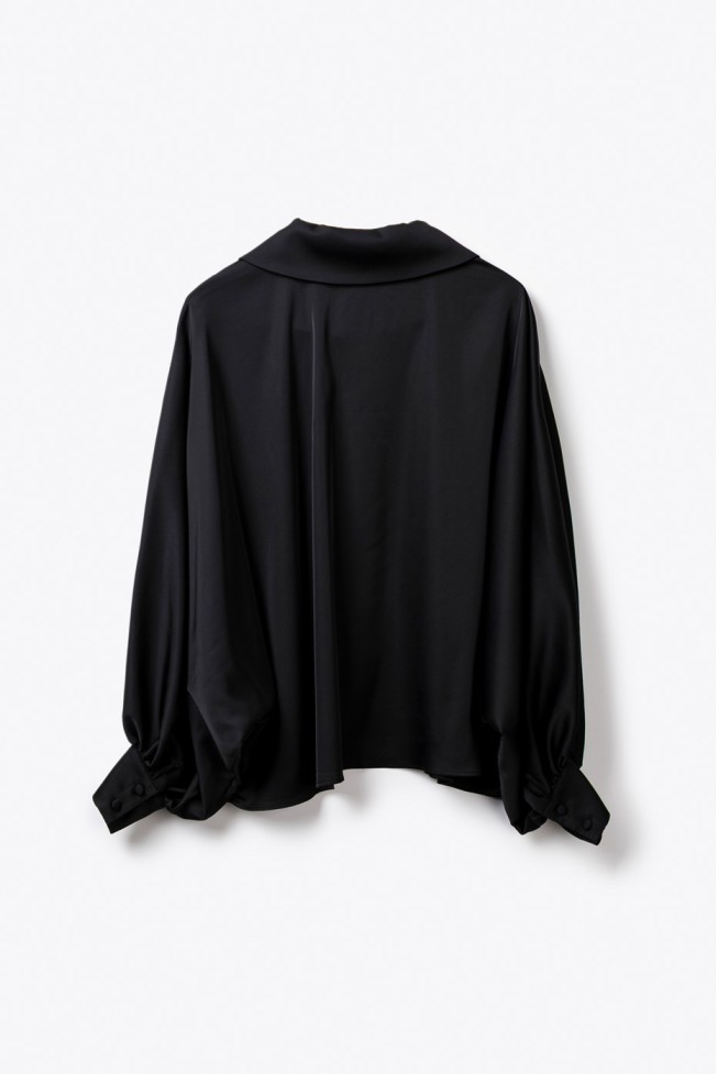 SATIN SHIRT BALLON SLEEVES