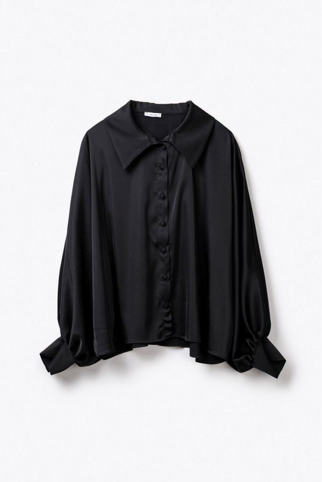SATIN SHIRT BALLON SLEEVES