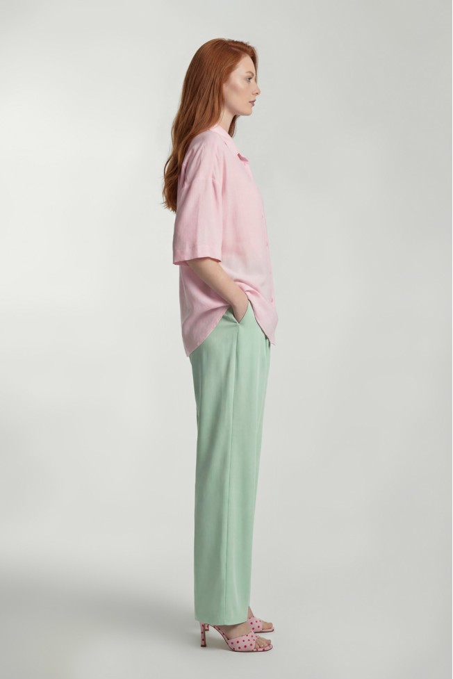 SEE-THROUGH SHIRT WITH 3/4 SLEEVE