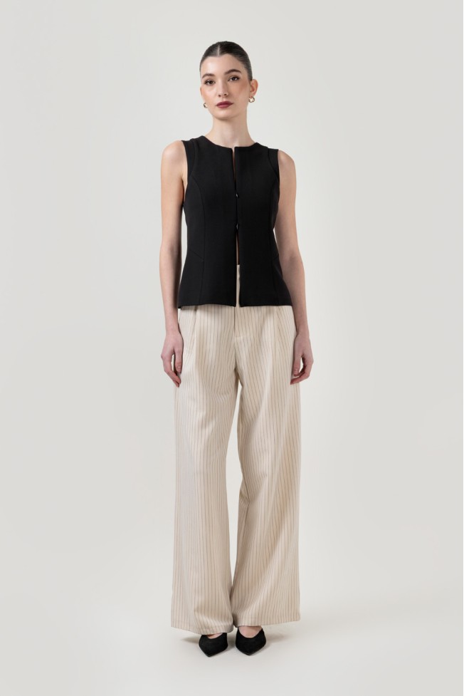 SLEEVELESS TOP WITH ZIPPER