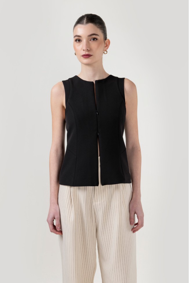 SLEEVELESS TOP WITH ZIPPER
