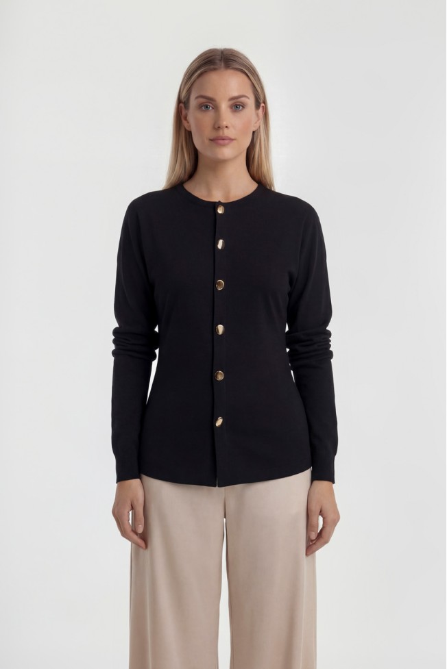 BLOUSE WITH BUTTONS AND BELT